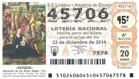 DECIMO LOTEERIA AFA LA PALMA 2014