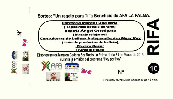SORTEO UN REGALO PARA TI. AFA LA PALMA
