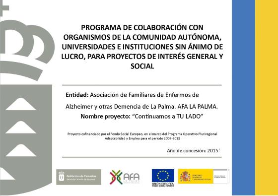 CARTEL CONVENIO SCE AFA LA PALMA