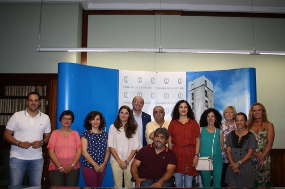 AFA LA PALMA. FIRMA CONVENIO DISCAPACIDAD CABILDO 2016