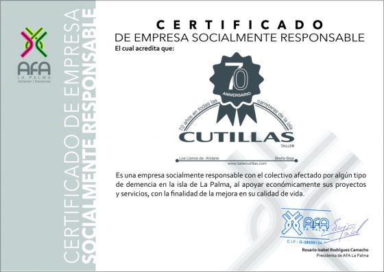 CUTILLAS EMPRESA SOCIALMENTE RESPONSABLE